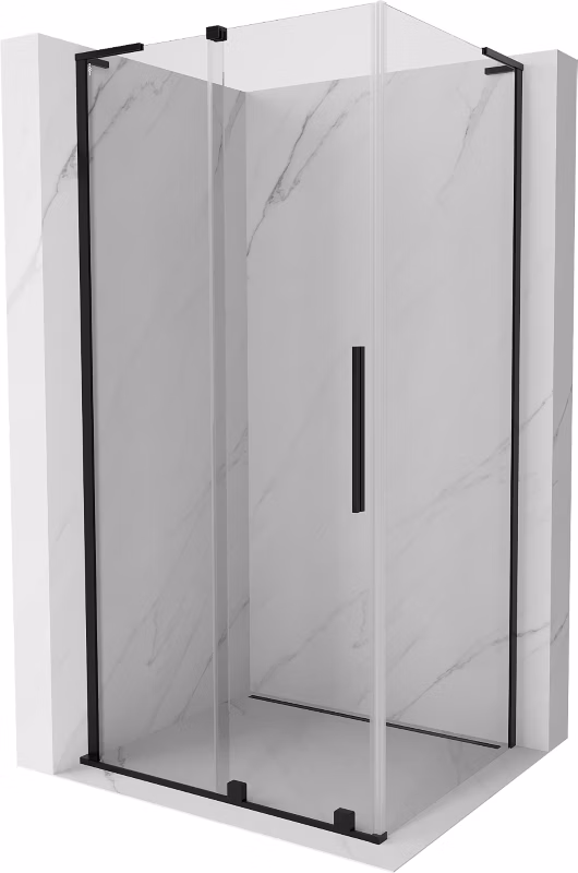 Kabina prysznicowa Mexen Velar L rozsuwana 110 x 75 cm transparent czarna 1 szt.