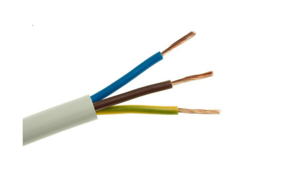 Przewód mieszkaniowy H03VV-F (OMY) 3×0,75 żo biały 300/300V /50m/