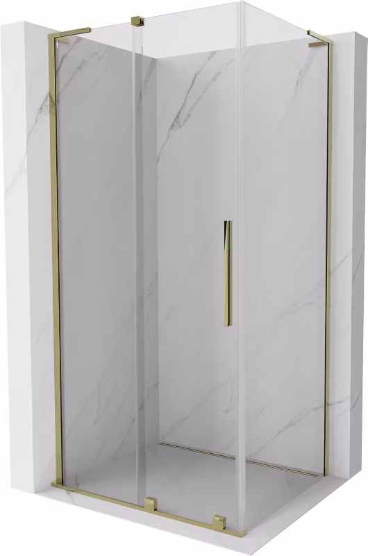 Kabina prysznicowa Mexen Velar L rozsuwana 100 x 85 cm transparent złota 1 szt.