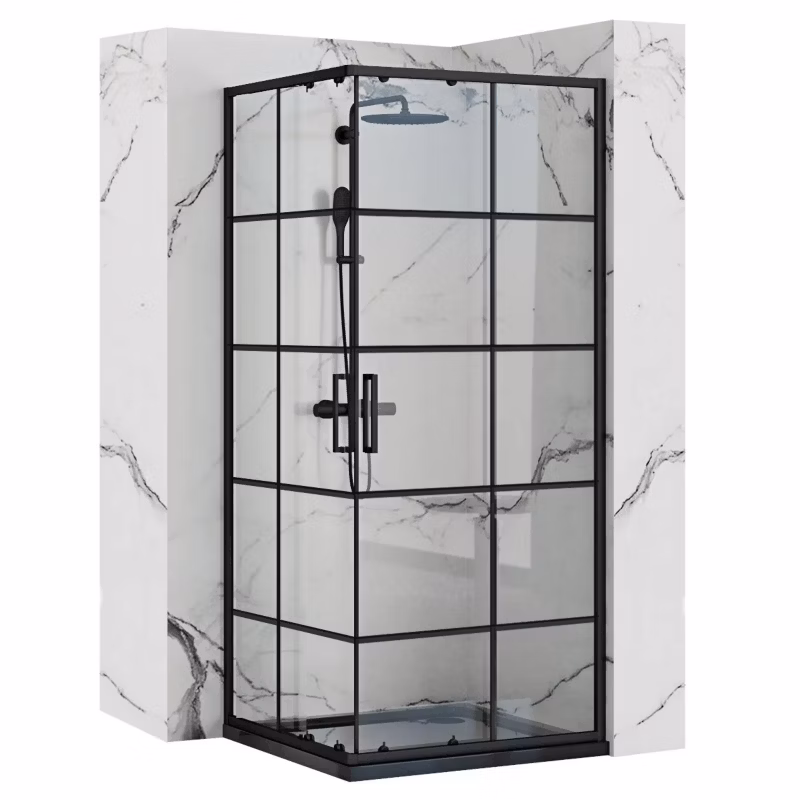 Kabina Prysznicowa Narożna Rea Concept 90X90X190Cm Czarny 1 Szt