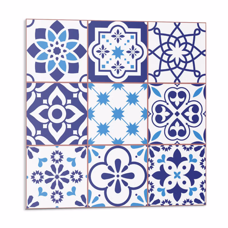 Kafelki samoprzylepne Wallfluent 20×20 cm Wzory geometryczne na kafelkach 20 szt.