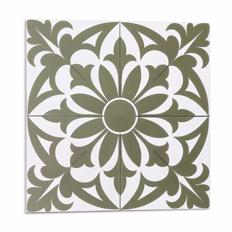 Kafelki samoprzylepne Wallfluent 50×50 cm Wzór florystyczny z liśćmi 4 szt.
