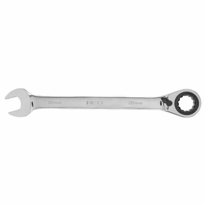 Klucz płasko-oczkowy NEO TOOLS z grzechotką i przełącznikiem 28 mm 1 szt