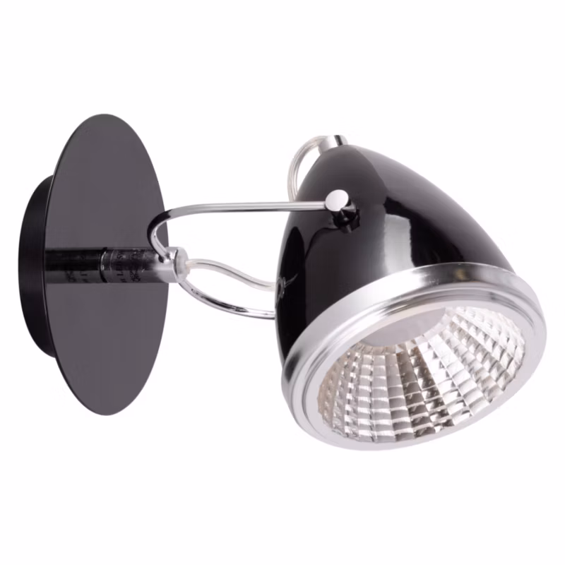 Kinkiet SPOT Light 1xGU10 LED 6W Połączenie Chromu i Czerni w Industrialnym Stylu, Polski Producent 1 szt.