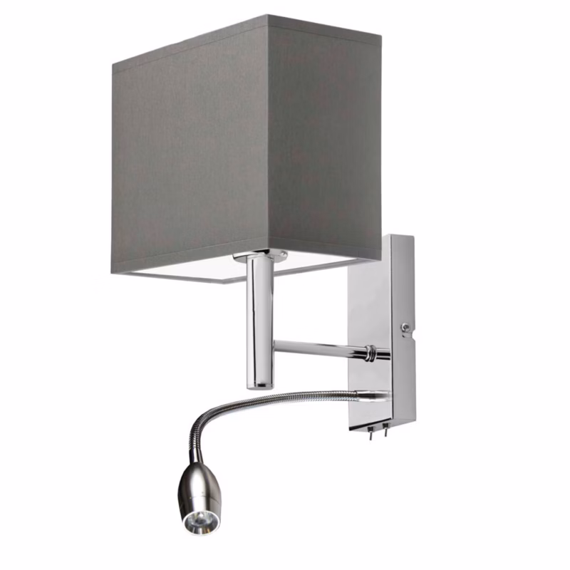 Kinkiet Volta Light Factory Grand Szary Abażur 1xE27 1szt.