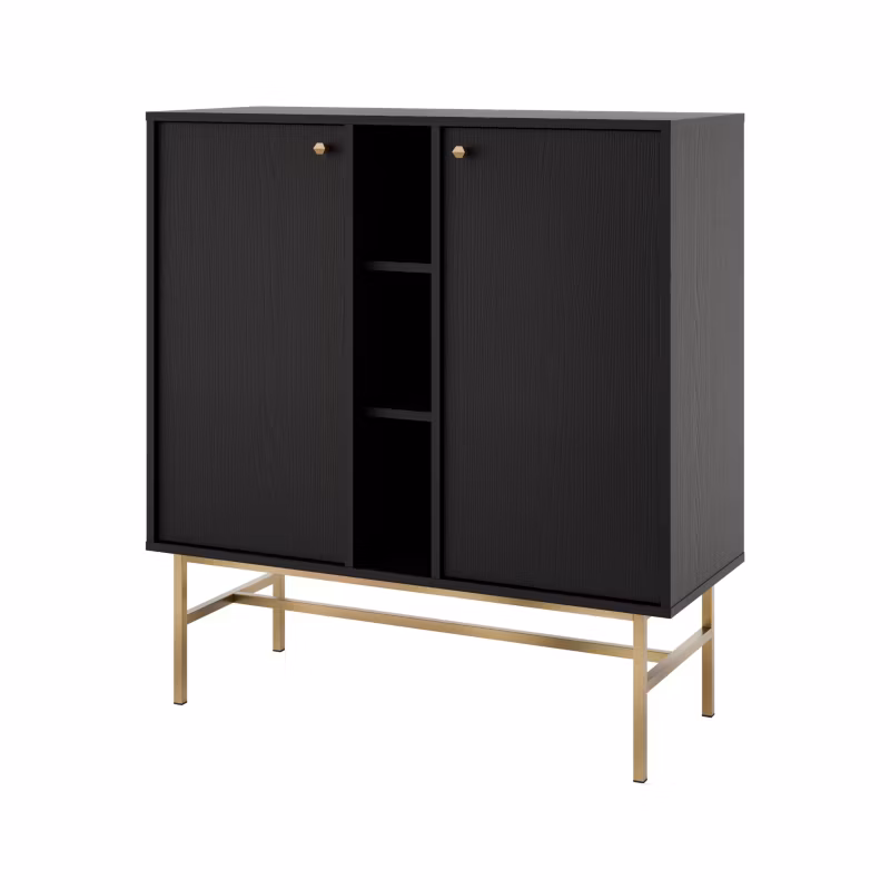 Komoda dwudrzwiowa Bonni Sakai 3 2F T822 Czarny 1 szt.