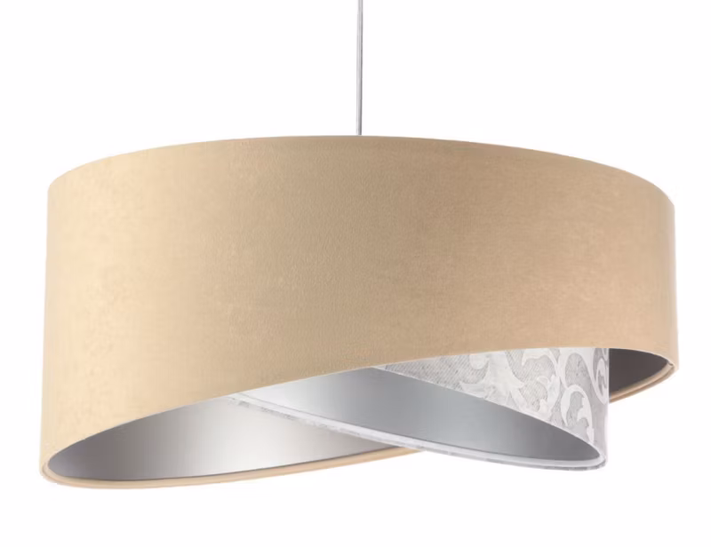 Lampa Bps Koncept wisząca ALBIT beżowa/srebrna 1 szt