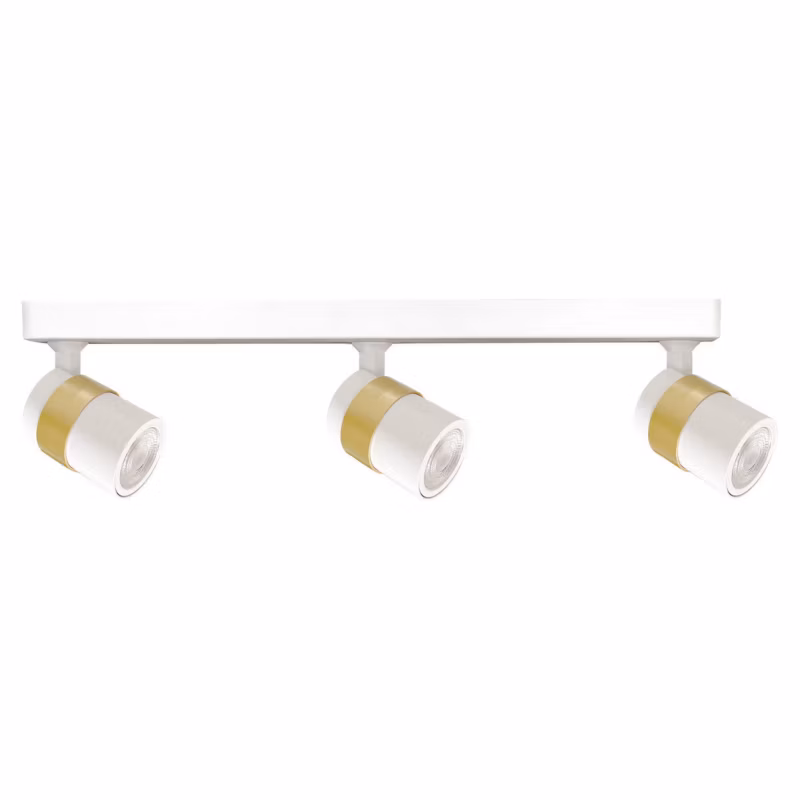 Kinkiet ścienny Light Prestige Anillo biało-złoty 3 x GU10 x 50W IP20 wym: 12,4 x 45 x 8 cm – 1 szt.