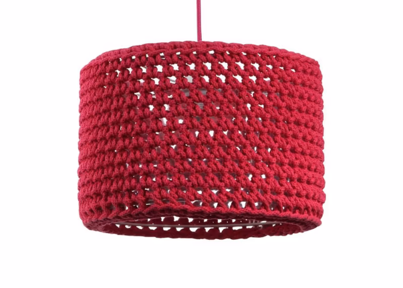 Lampa Bps Koncept wisząca COTTON 30 czerwona 1 szt