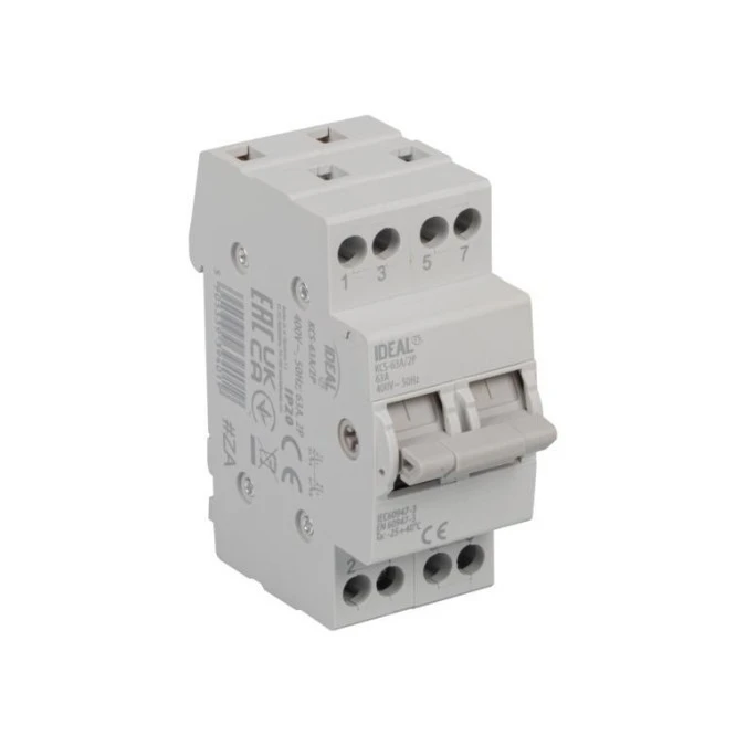 Przełącznik instalacyjny I‑0‑II KCS‑63A/2P 63A 230/400V AC 50Hz 2P IP20 39401