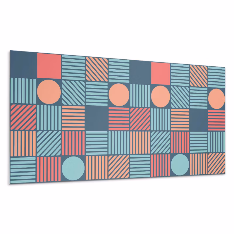 Kafelki samoprzylepne Wallfluent 60×30 cm Geometryczne motywy z żywymi kształtami 6 szt.