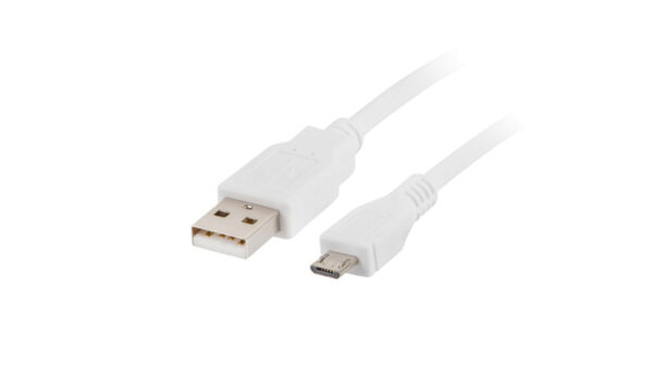 Przewód połączeniowy USB 2.0 High Speed 1,8m USB – microUSB biały CA-USBM-10CC-0018-W