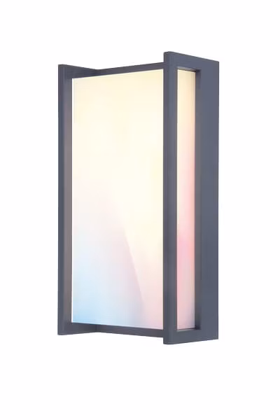Kinkiet ścienny zewnętrzny Lutec Qubo antracyt LED 16W 2600K-6000K 1200lm IP54 wym: 11 x 22 x 7,4 cm aluminium – 1 szt.