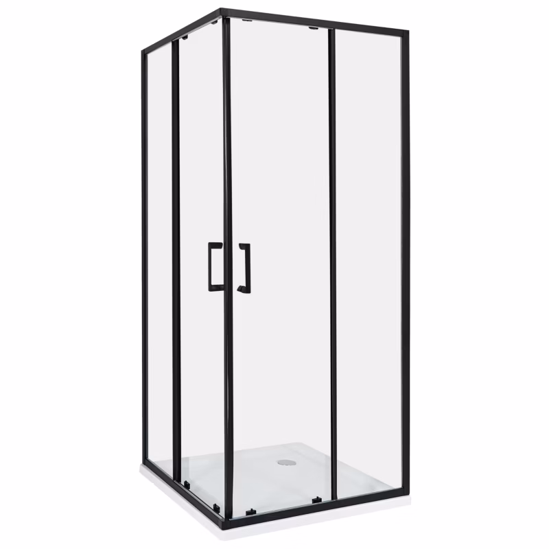 Kabina prysznicowa Tela 80 x 80 x 185 cm Czarny 1 szt.