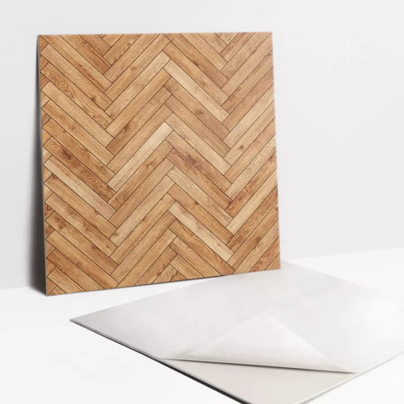 Kafelki samoprzylepne Tulup Drewniany parkiet 30×30 cm 9 szt.