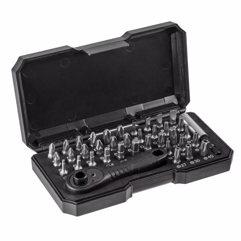 Końcówki wkrętakowe NEO TOOLS z uchwytem, zestaw 38 szt. 1 kpl