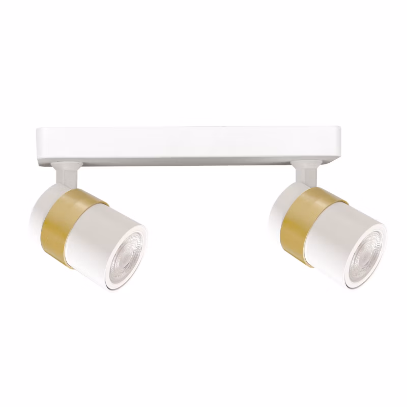 Kinkiet ścienny Light Prestige Anillo biało-złoty 2 x GU10 x 40W IP20 wym: 6 x 25 x 12,4 cm – 1 szt.