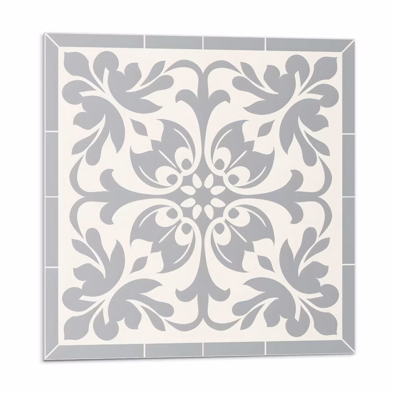 Kafelki samoprzylepne Wallfluent 50×50 cm Kwiatowy wzór na płytkach 4 szt.