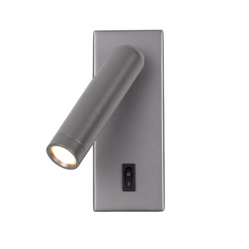 Kinkiet Italux NOVA z włącznikiem szary LED 1×2.5W 153lm Ciepła biel IP20 -1 szt.