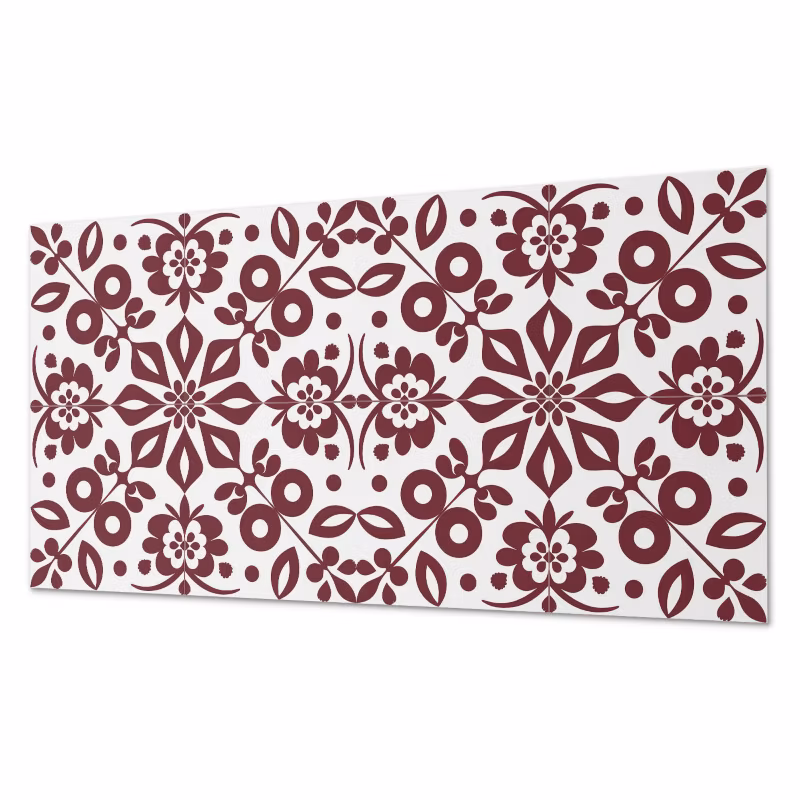 Komplet Kafelków PCV ArtPrintCave 40×20 cm Kwiatowy wzór z liśćmi 10 szt.
