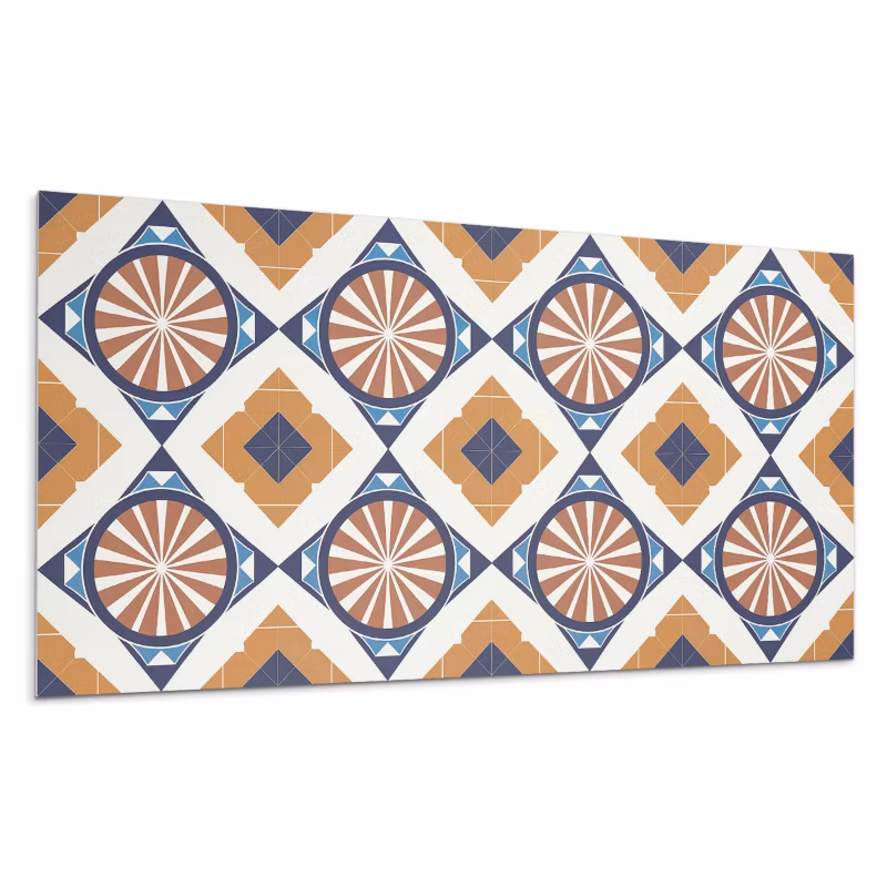 Kafelki samoprzylepne Wallfluent 40×20 cm Okręgowe motywy w stylu geometrycznym 10 szt.