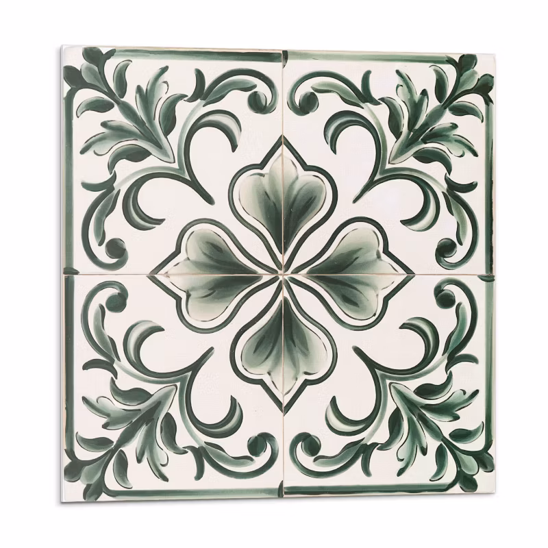 Kafelki samoprzylepne Wallfluent 30×30 cm Liście z sercami w harmonii 9 szt.