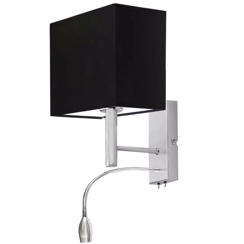 Kinkiet Volta Light Factory Grand Czarny Abażur 1xE27 1szt.