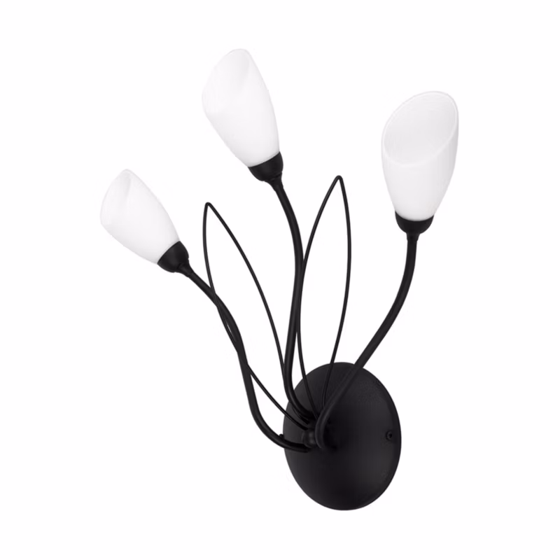 Kinkiet SPOT Light 3xG9 Max.6W LED Klasyczne Połączenie Czerni z Białym Szkłem, Polski Producent, 1 szt.