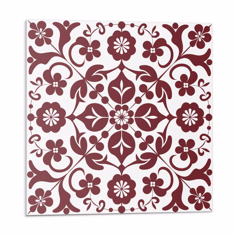 Kafelki samoprzylepne Wallfluent 30×30 cm Kwiatowy motyw z ornamentalnymi akcentami 9 szt.