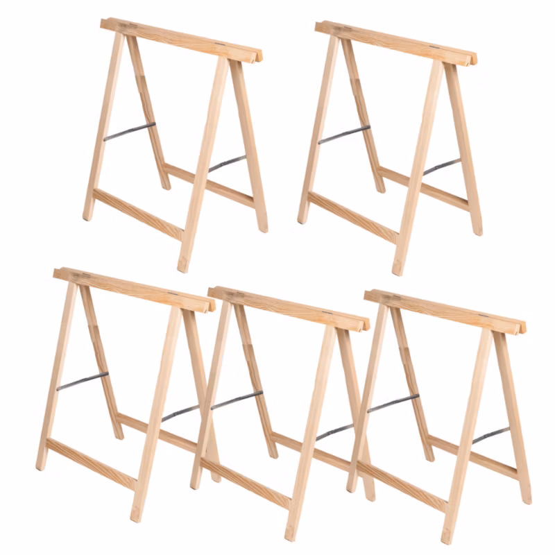 Koziolek warsztatowy roboczy MODO24 drewno naturalne 73x44x73 cm 5 szt.