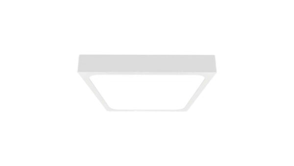 Plafoniera LED 18W 1800lm 4000K IP44 Kwadrat Mleczny Biała Ramka z mikrofalowym czujnikiem ruchu 7666