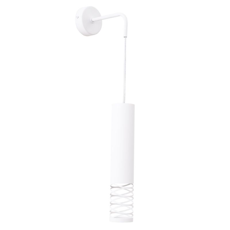 Kinkiet tuba spiralne wycięcia Sollux Lighting LAMI biały 1xGU10x10W IP20 wym:100x8x17cm – 1 szt.