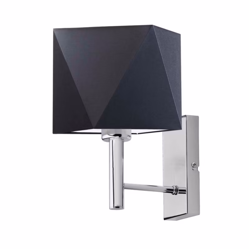 Kinkiet Volta Light Factory Grand czarny/chrom Abażur 1xE27 1szt.