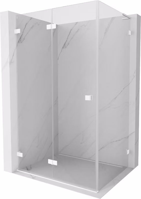Kabina prysznicowa składana Mexen Lunar-F L biała transparent 95×80 1 szt.