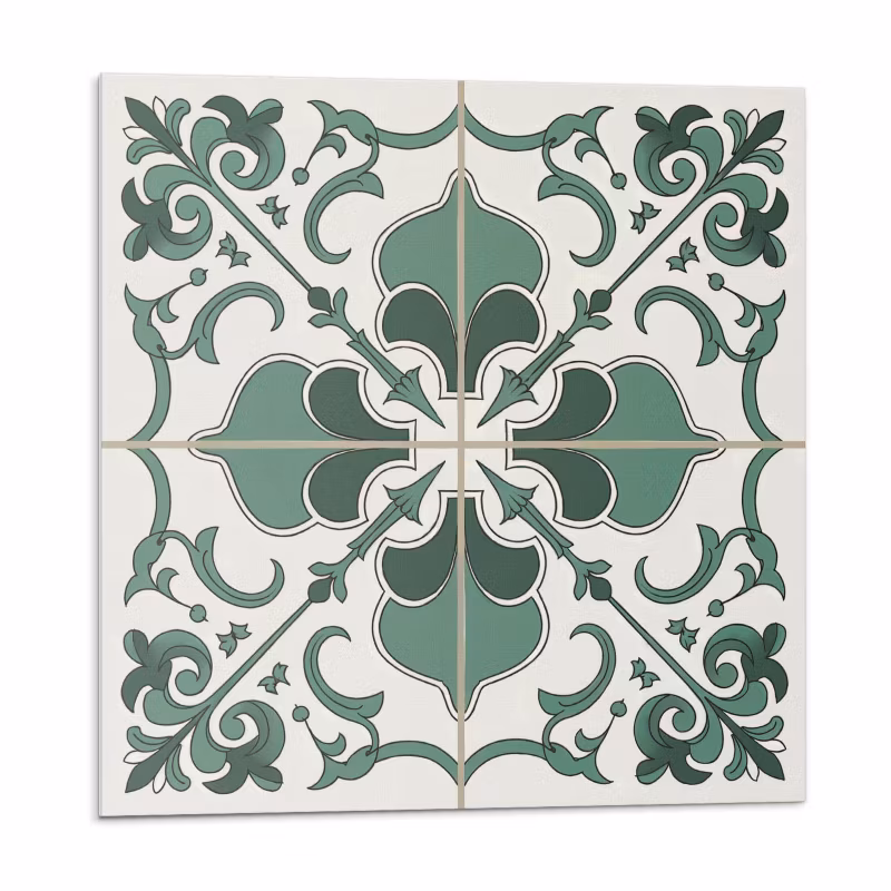 Kafelki samoprzylepne Wallfluent 30×30 cm Wytworny design roślinny 9 szt. 4070095558416