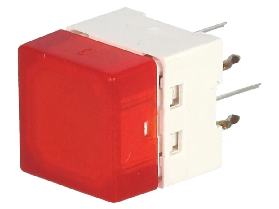 Przełącznik klawiaturowy Poz 2 SPST‑NO 0,05A/24VDC czerwony B3W‑9000‑R1R