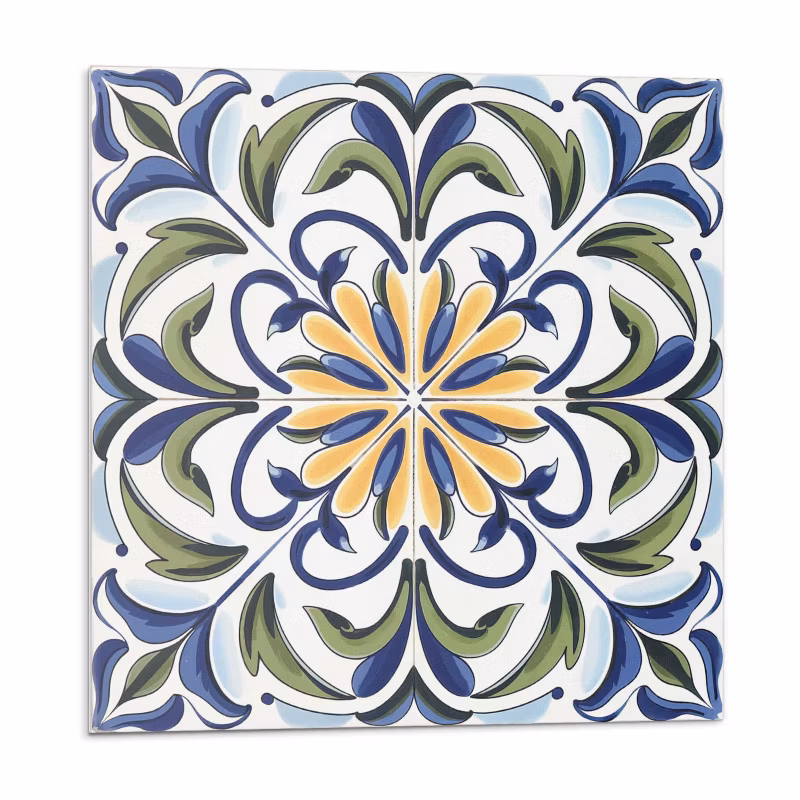 Kafelki samoprzylepne Wallfluent 50×50 cm Kwiatowy design w roślinnej kompozycji 4 szt.