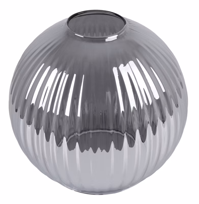 Klosz do lampy wiszącej Light Home LH Riffle E27 szary szklany 14x14cm 1szt.