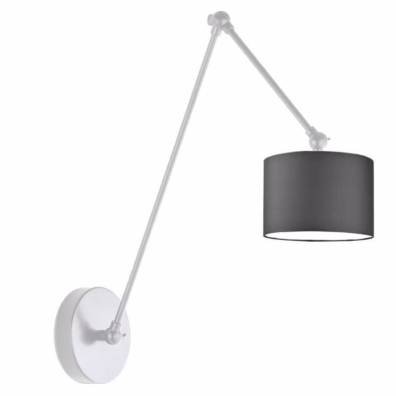 Kinkiet Volta Light Factory Soul Srebrny/Szary Abażur 1xE27 1szt.