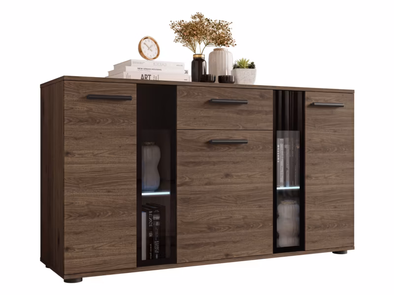 Komoda MIRJAN 24 Salsa mit LED orzech okapi 1 szt.
