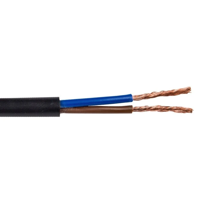Przewód mieszkaniowy H03VV‑F (OMY) 2×1 czarny 300/300V /25m/