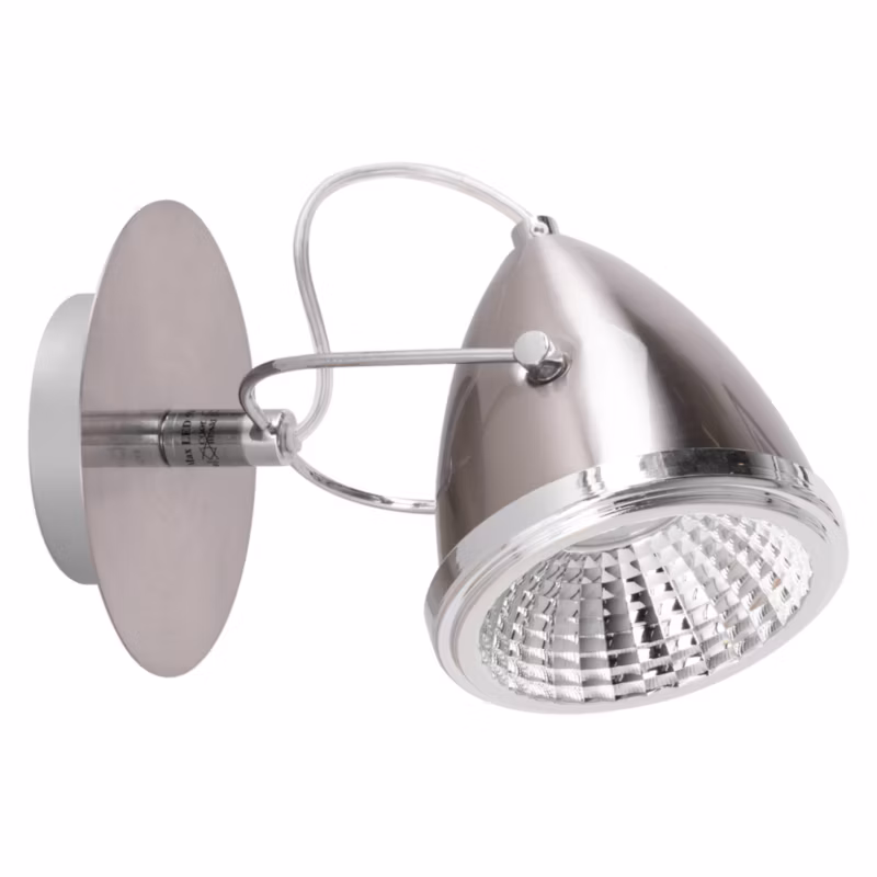 Kinkiet SPOT Light 1xGU10 LED 6W Połącznie Chromu i Satyny w Klasycznym Stylu, Polski Producent 1szt.