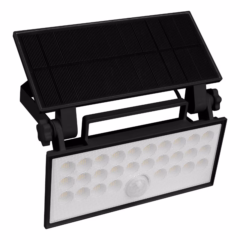 Kinkiet solarny DPM czarny LED 8W 4000K 800lm IP65 wym: 19 x 19,3 x 11,5 cm – 1 szt.