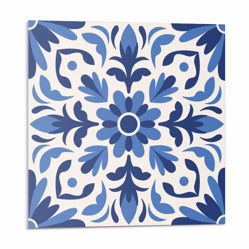 Kafelki samoprzylepne Wallfluent 50×50 cm Roślinny wzór z liściastymi akcentami 4 szt. 4070095578421