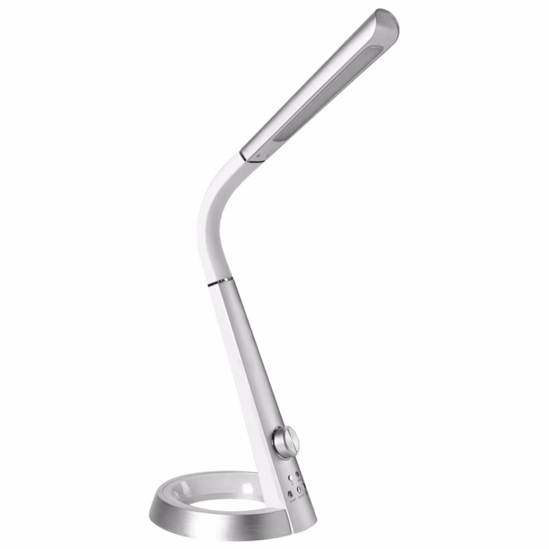 Lampa biurkowa LED Canopus Z portem USB Srebrny 1 szt.