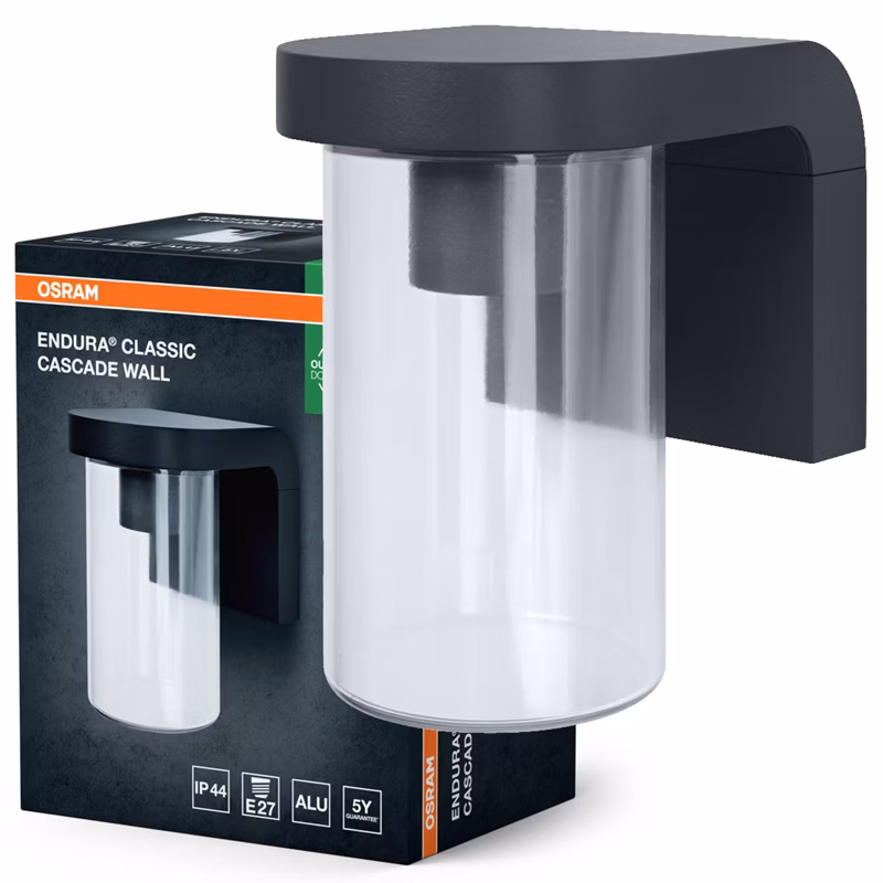 Kinkiet Ogrodowy Endura Osram Lampa LED Elewacyjna Zewnętrzna E27 Szary IP44 1 szt.