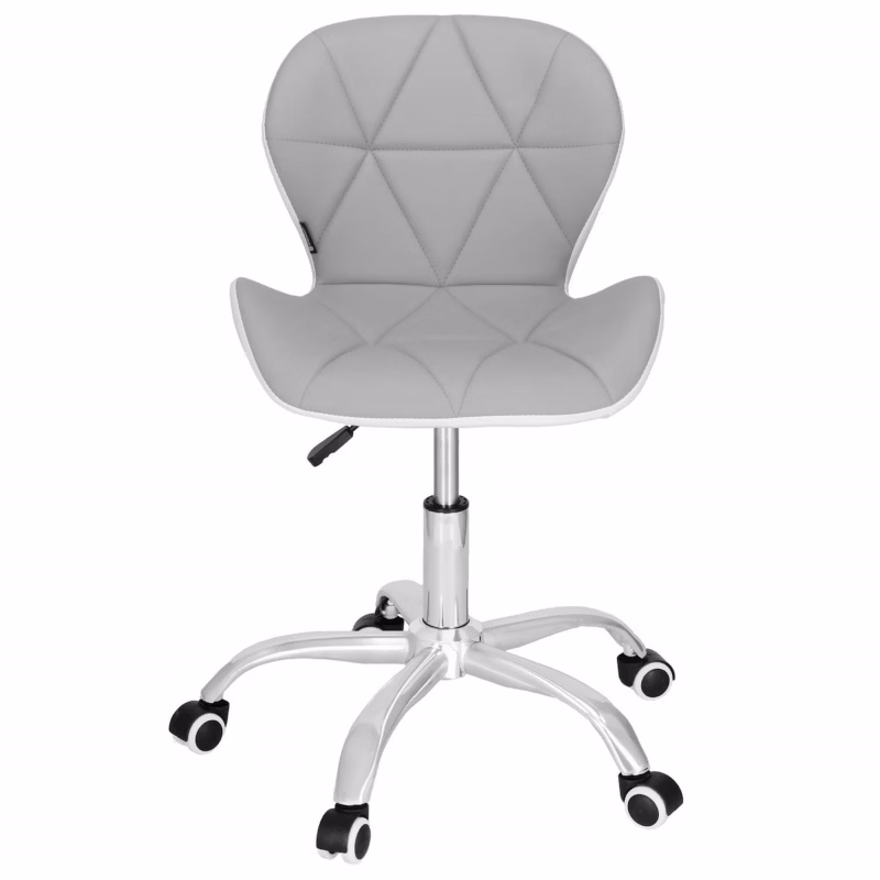 Krzesło obrotowe biurowe Springos ergonomiczny fotel na kółkach do komputera szaro-biały 1 szt.