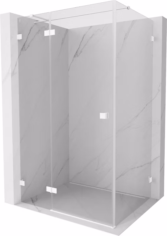 Kabina prysznicowa prostokątna Mexen Lunar T biała 140×110 cm 1 szt.