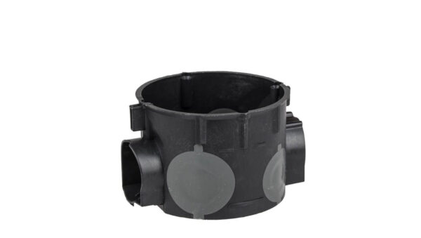 Puszka podtynkowa 60mm płytka z membranami przebiciowymi czarna wiatroszczelna E106-2K 83106007 /25szt./