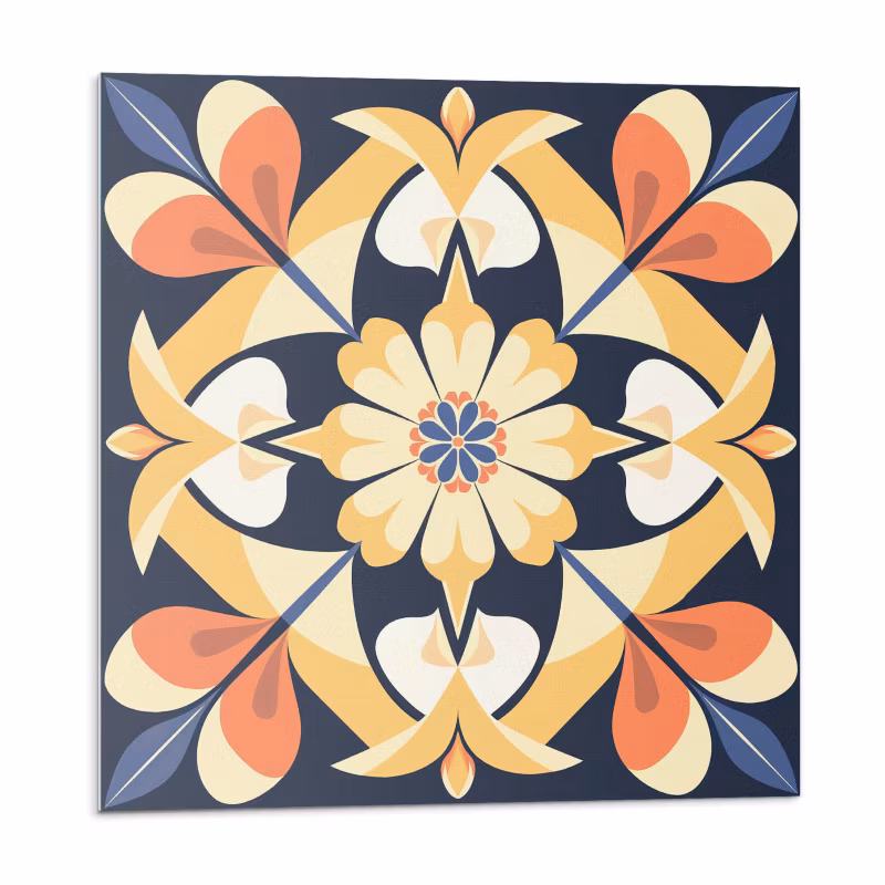 Kafelki samoprzylepne Wallfluent 30×30 cm Mandala z kwiatowymi akcentami 9 szt. 4070095557617